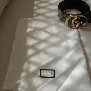 Gucci Brown Monogram Belt w/Dustbag Gucci | Accessories | Gucci Brown Monogram Belt Wdustbag  main image 2